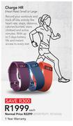 Fitbit Charge HR(Heart Rate) Small Or Large-Each