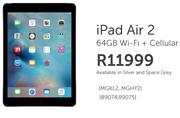 Apple iPad Air 2 64GB Wi-Fi+ Cellular