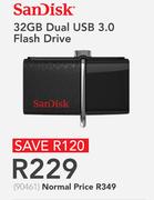 SanDisk 32GB Dual USB 3.0 Flash Drive