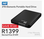 WD 2TB Elements Portable Hard Drive