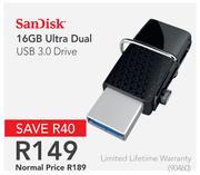 SanDisk 16GB Ultra Dual USB 3.0 Drive