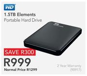 WD 1.5TB Elements Portable Hard Drive