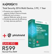 Kaspersky Total Security 2016 Multi Device, 3 PC, 1 Year
