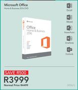 Microsoft Office Home & Business 2016 DVD