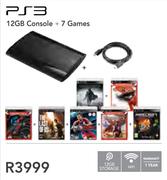 PS3 12GB Console + 7 Games