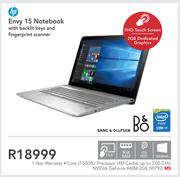 HP Envy 15 Notebook With Backlit Keys And Fingerprint Scanner