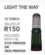 10 Torch With 2135 Printer Or 3835 Printer