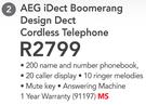 AEG iDect Boomerang Design Dect Cordless Telephone