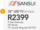 Sansui 32" LED TV STY0632