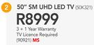 Hisense 50" SM UHD LED TV 50K321
