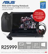 Asus Rog G751 Gaming Notebook