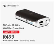 PB-Swiss Mobility 4000Mah Power Bank