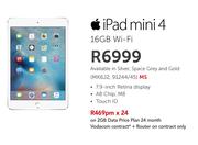 Apple iPad Mini 4 16GB Wi-Fi-On 2GB Data Price Plan