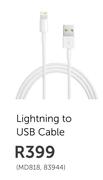 Apple Lightning To USB Cable MD818