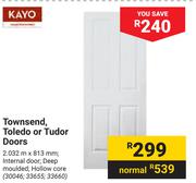 Kayo Townsend, Toledo Or Tudor Doors