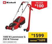 Einhell 1000W Lawnmower & 250W Trimmer