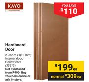 Kayo Hardboard Door 2.032m x 813mm 33613-Each