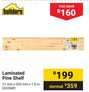 Builders Laminated Pine Shelf 21mm x 305mm x 1.8m 653348