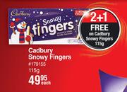 Cadbury Snowy Fingers-115g Each