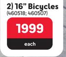 Hot Wheels 16" Bicycles-Each