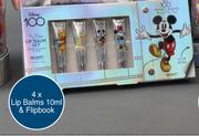 Disney 100 4 x Lip Balm 10ml & Flipbook
