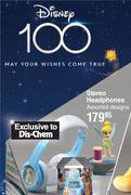 Disney 100 Stereo Headphones (Assorted Designs)-Each