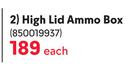 Camp Master High Lid Ammo Box-Each