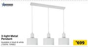 Bright Star 3 Light Metal Pendant