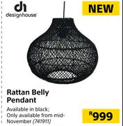 Designhuose Rattan Belly Pendant