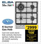 Elba Italian Made 4 Burner Gas Hob