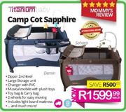 Titanium Baby Camp Cot Sapphire-Each