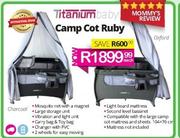 Titanium Baby Camp Cot Ruby-Each