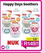 Nuk Happy Days Soothers-Each