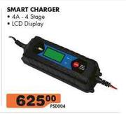 Smart Charger 4A-4 Stage LCD Display PSD004