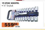 19-Stuk Sokstel 1/2" Dryfsok SK19M