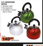 2.7L Whistling Kettle ACP-201/G/R-Each