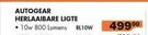 Autogear Herlaaibare Ligte 10W 800 Lumens RL10W