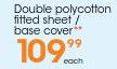 Double Polycotton Fitted Sheet/Base Cover-Each
