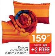 Double Comforter Set 200x200Cm+ 2 Free Standard Pillowcases