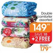 Double Comforter Assorted+ 2 Free Standard Pillowcases