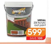 Medal 20ltr Acrylic Roof Paint