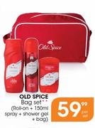 Old Spice Bag Set(Roll-On + 150ml Spray + Shower Gel + Bag)-Per Set