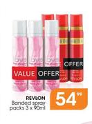 Revlon Banded Spray Packs-3x90ml