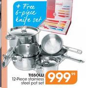 Tissolli 12-Piece Stainless Steel Pot Set