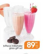 6-Piece Milkshake Glass Gift Set-Per Set