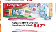 Colgate 360 Degree Surround Toothbrush 2-Pack