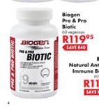 Biogen Pre & Probiotic Vegecaps-60's