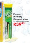 Plusssz Memory Concentration-20 Effervescent Tablets