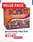 Bonvit Family Value Pack-90 Soft Gel Capsules