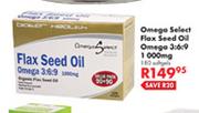Omega Select Flax Seed Oil Omega 3:6:9 1000mg-160 Softgels